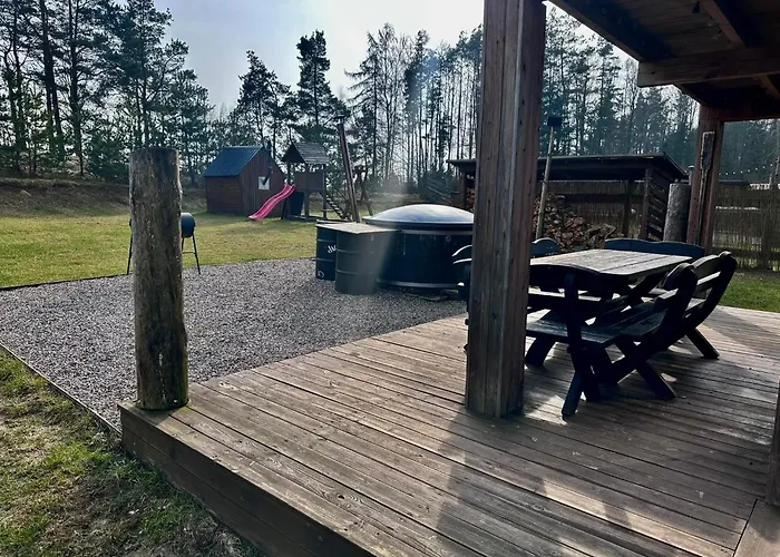 Gorskie Kaszuby ,golubie ,domek W Sielskim Klimacie ,niedaleko Stoku Koszalkowo Na Kaszubach-do 10 Osob,sauna ,balia,kominek,opcja Kuligu